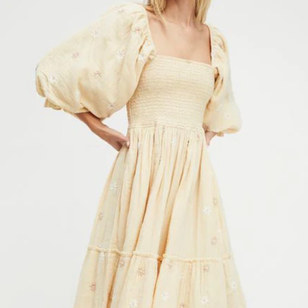 FREE PEOPLE Dahlia Embroidered Maxi Dress